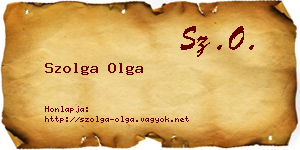 Szolga Olga névjegykártya